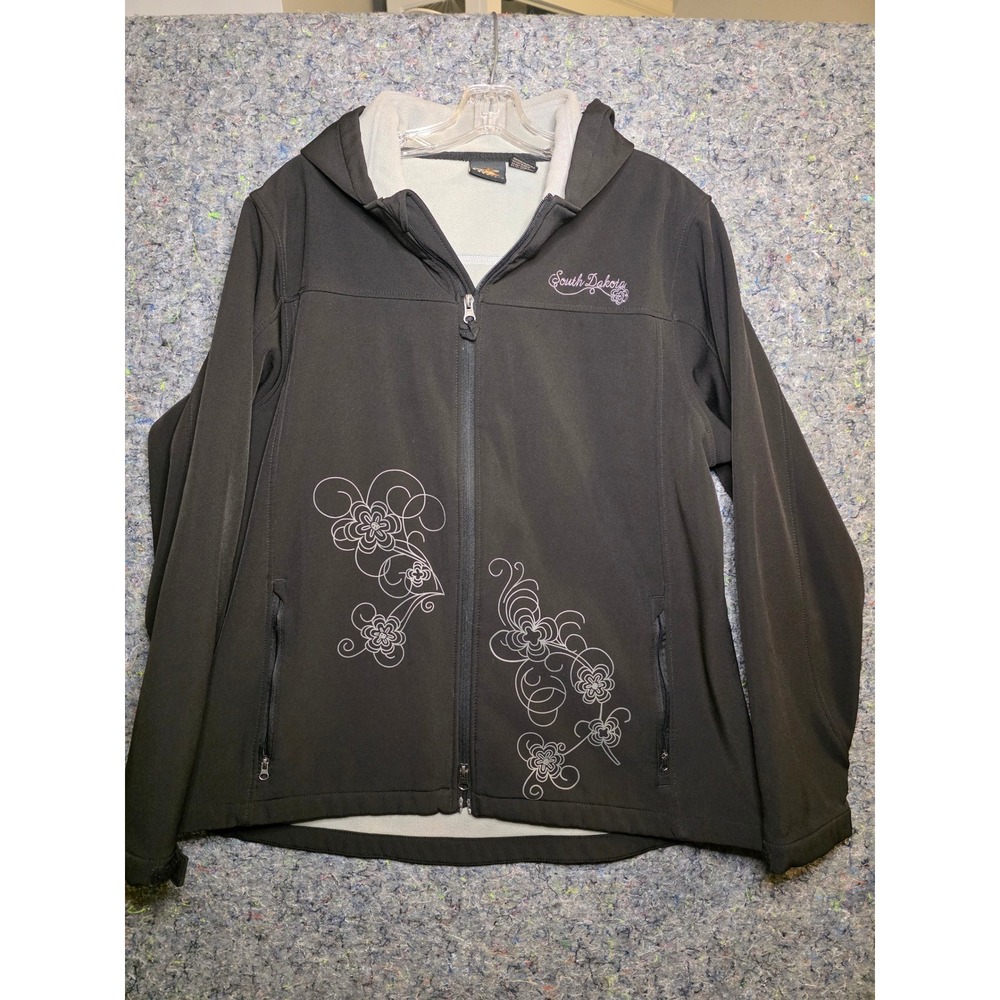 936 Prairie Mountain South Dakota Softshell Fleece Lined Hooded Jacket Black XXL